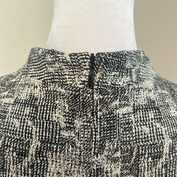 MM Lafleur Aditi Dress in Black and White Jacquard Crackle Print New Size 10 - Picture 11 of 13